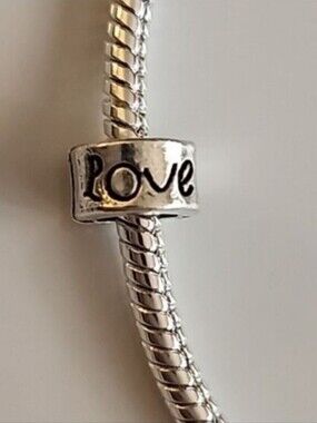Love single Word Spacer Charm for European Style Bracelets Fits Pandora